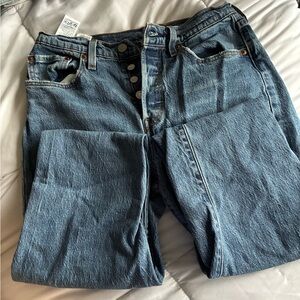 Levi's 501 Straight Leg Jeans - Medium Wash